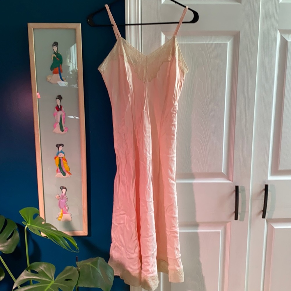 Vintage light pink slip nightgown